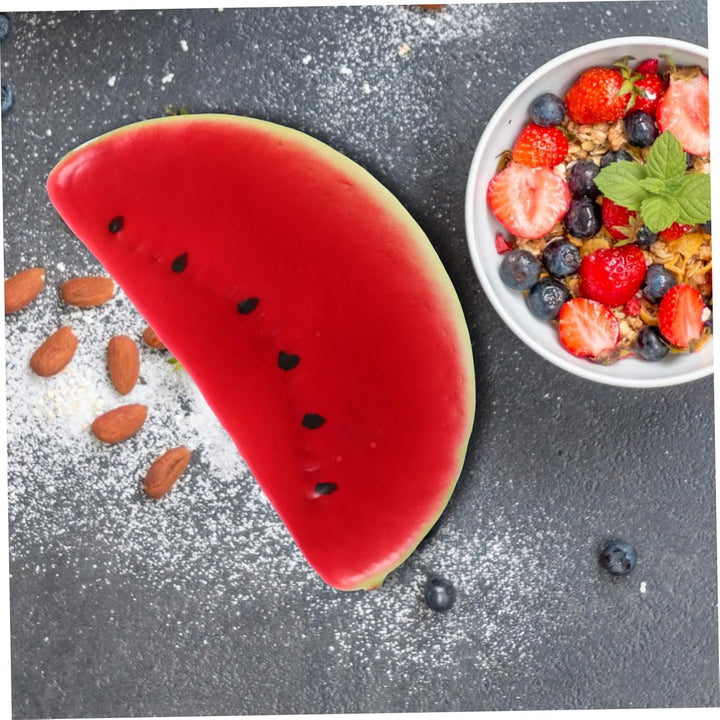 ADOCARN 4stücke Gefälschte Wassermelonenscheiben-Modelle Realistische Fruchtdekorationen Simulierte