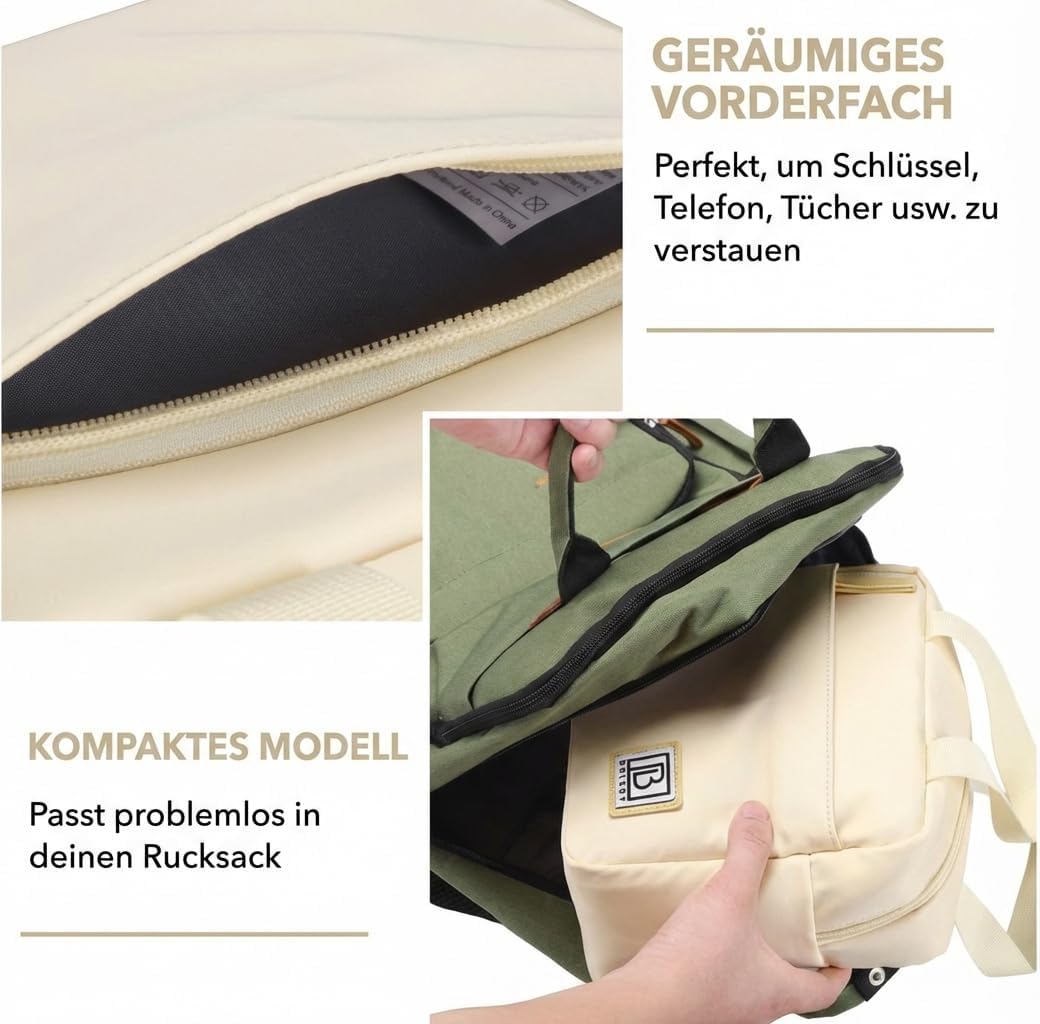 Brisby 4L Kühltasche Lunchtasche – Smooth Creme – Kompakte isolierte Tasche für Arbeit, Schule & unt