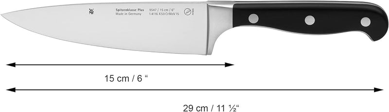 WMF Spitzenklasse Plus Kochmesser 30 cm, Made in Germany, Messer geschmiedet, Performance Cut, Spezi