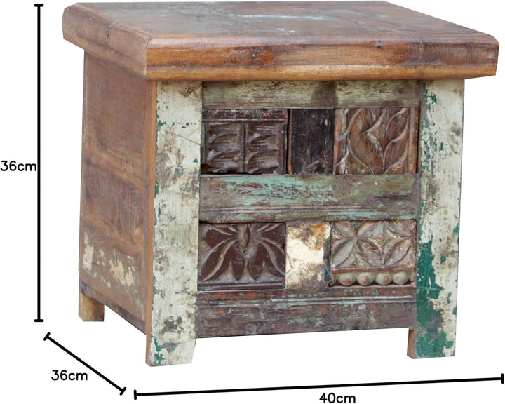 GURU SHOP Holztruhe, Holzbox, Kiste, Handgefertigt, mit Eingesetzten Ornamenten - Modell 12a, Braun,