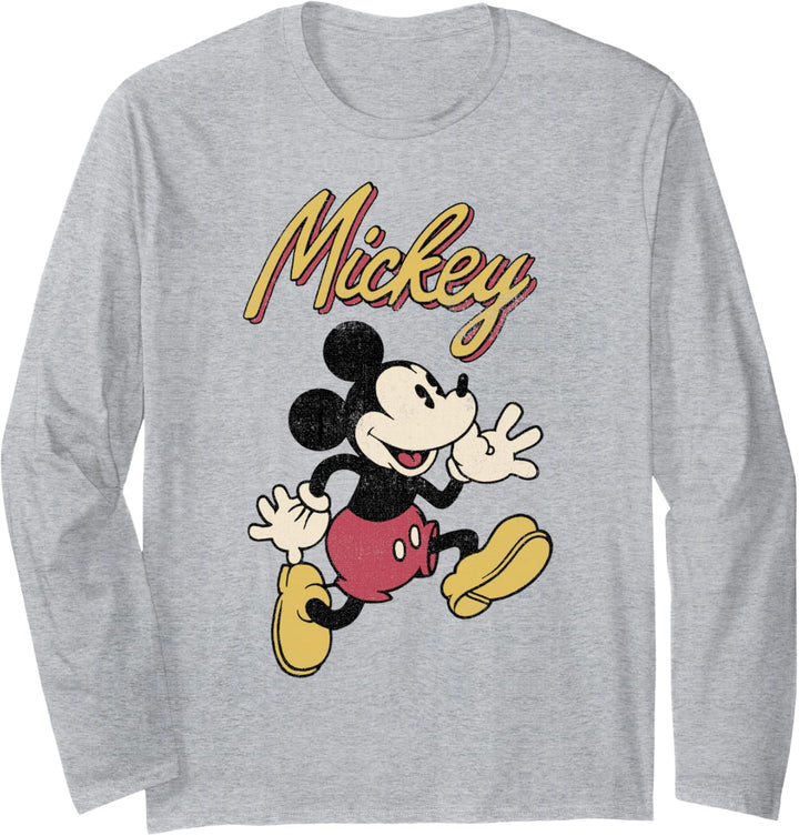 Disney Mickey And Friends Mickey Retro Run Portrait Langarmshirt