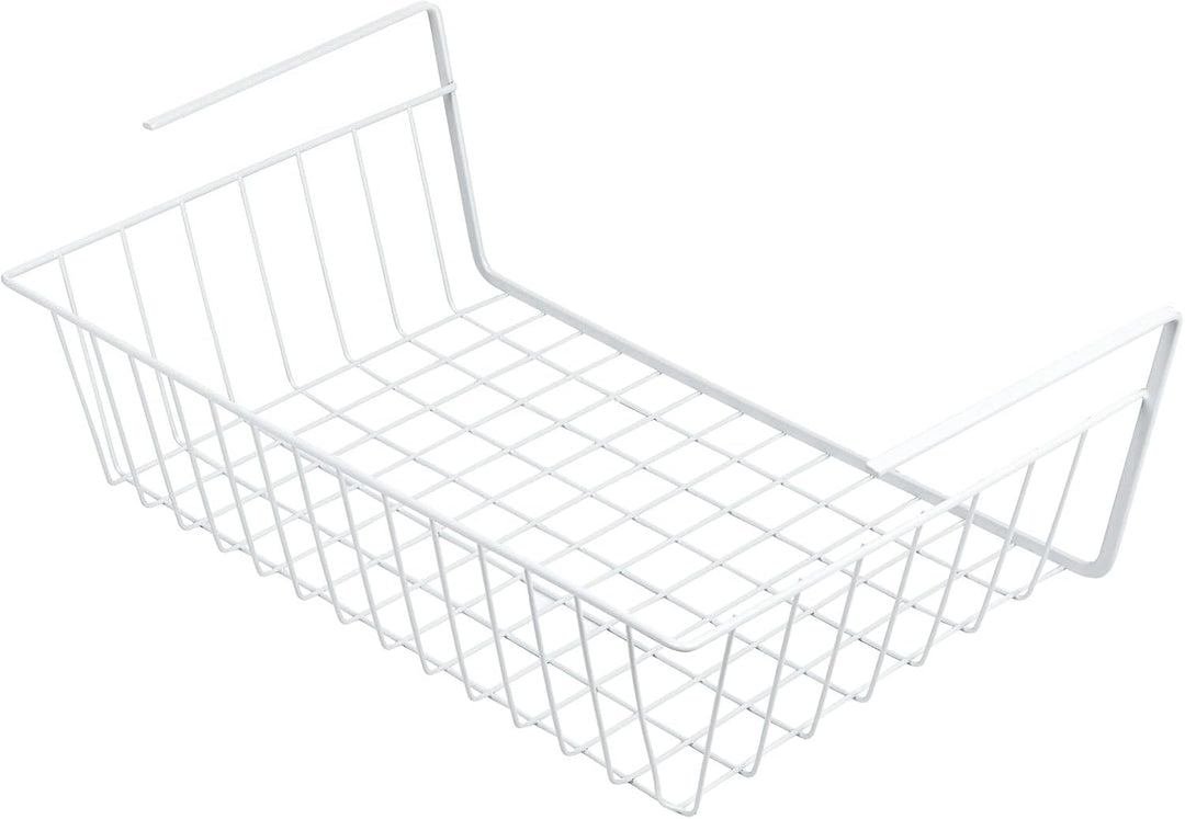 WELLGRO 2er Set Schrankkörbe zum Einhängen aus Metall - ca. 41 x 25 x 14 cm (LxBxH) - schaffen Sie z