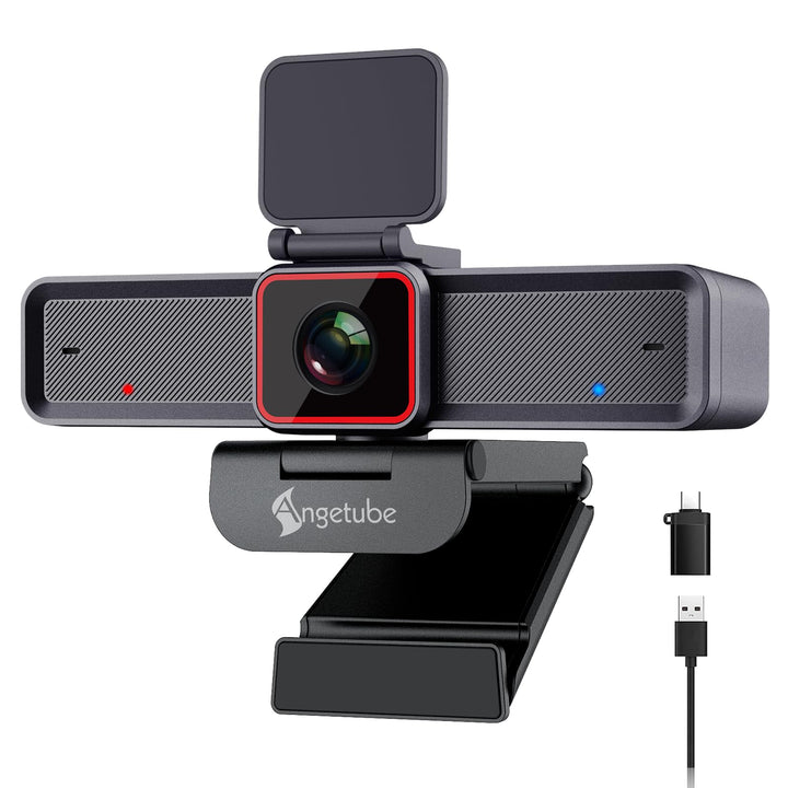Angetube 4K Webcam für Laptop &amp; Mac, 1080P@60FPS PC Kamera mit 2 Mikrofon | 1/1.5" Sensor, PDAF Auto