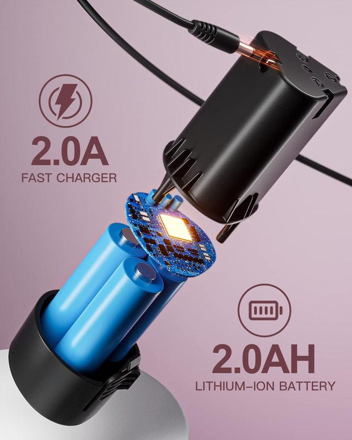 Akkuschrauber 12V Pink Rosa, Akkubohrer Klein, Akku Bohrschrauber Set mit 15 Zubehör und Tasche, 18+