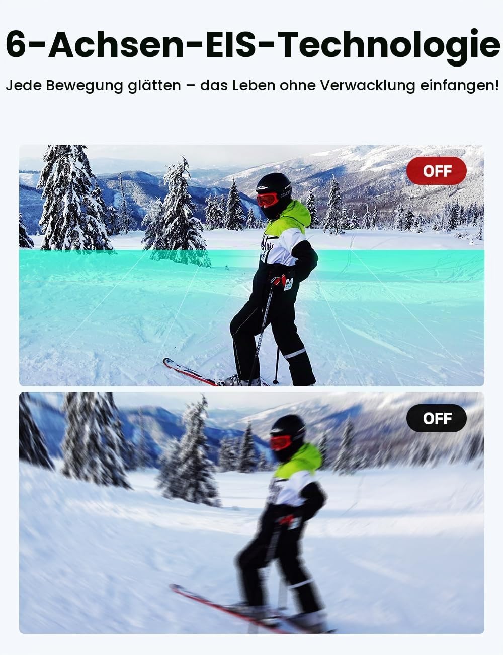 Apexcam K80 4K mini Action cam POV bodycam EIS Bildstabilisierung WLAN 10m wasserdichte Unterwasserk
