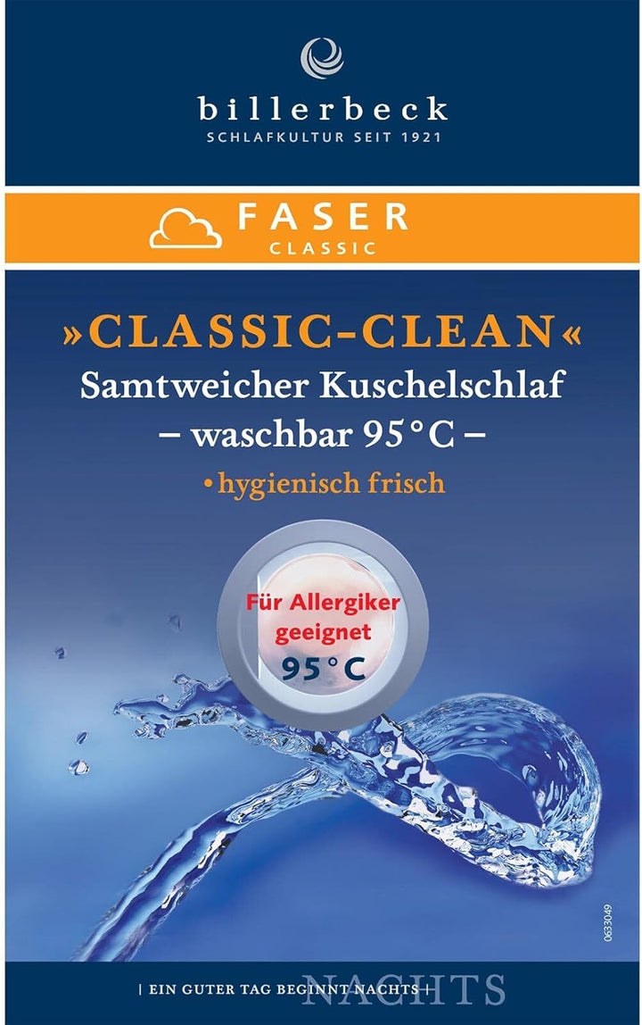 Billerbeck Faserkissen | Classic-Clean | 40 x 60 cm | mittlere Stützkraft | bis 95° C waschbar | All