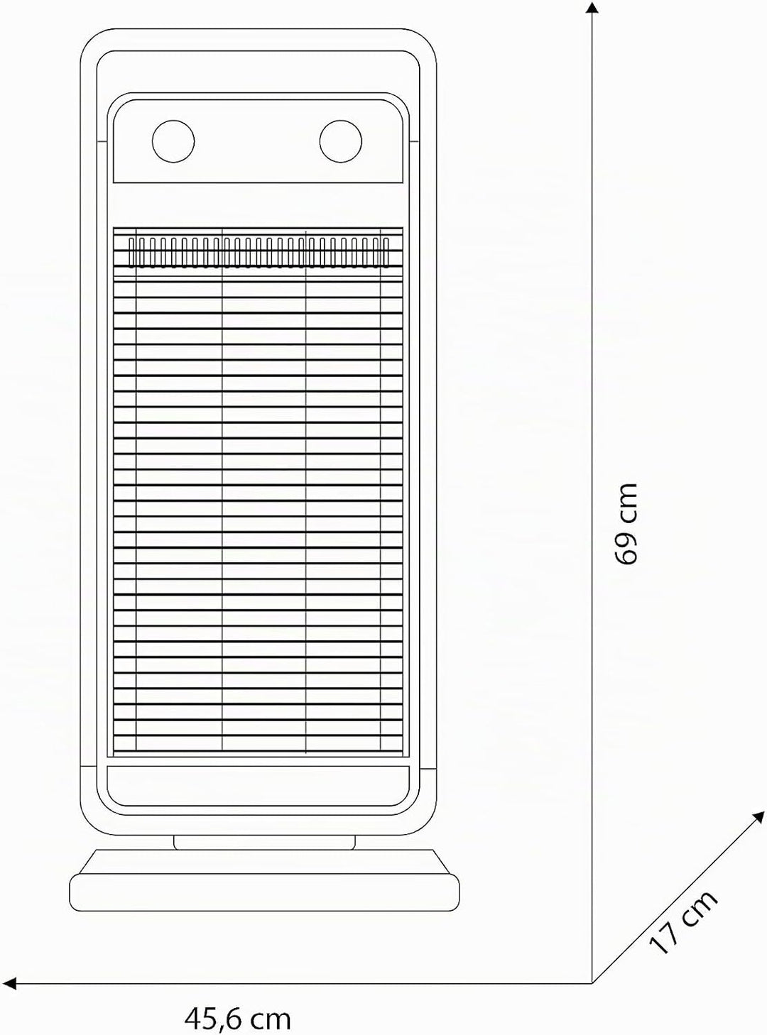 Olimpia Splendid 99610 Solaria Carbon Heizstrahler 1100 W, 45 m³ Carbonfaser Gris, Carbonfaser Gris