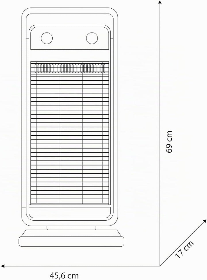 Olimpia Splendid 99610 Solaria Carbon Heizstrahler 1100 W, 45 m³ Carbonfaser Gris, Carbonfaser Gris