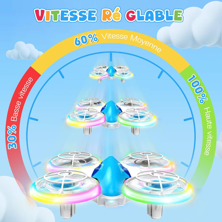 YIKANWEN Mini Drone Télécommandé Pour Enfants DE 6, 7, 8, 9, 10+ ans, Jouet Avion Télécommandé Avec