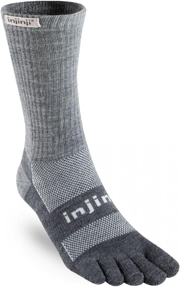 Injinji 2.0 Outdoor nuwool Midweight Crew Socken XL charcoal/schwarz, XL charcoal/schwarz