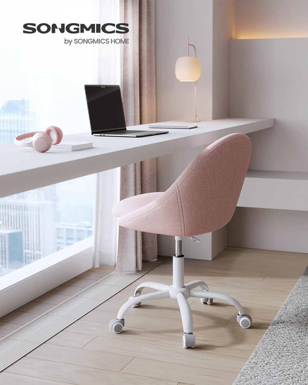 SONGMICS Homeoffice Stuhl, Drehstuhl, Schreibtischstuhl, Schaumstoffpolsterung, höhenverstellbar, fü