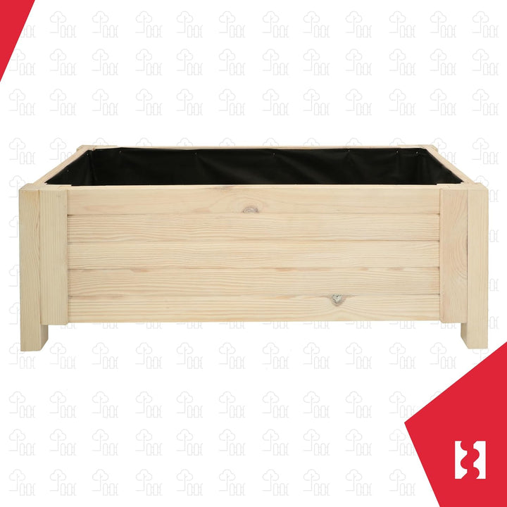 KOTARBAU® Blumenkasten - 79 x 39 x 30 cm - Pflanzkasten mit Vlies - Pflanzkübel gross aussen - Balko
