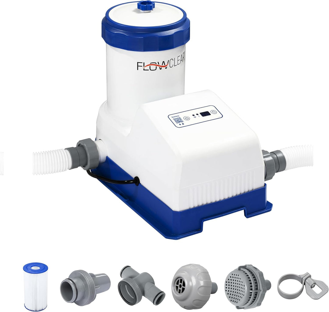 Bestway Flowclear WLAN-Filterpumpe mit Zeitschaltuhr 7.570 l/h, 125 W