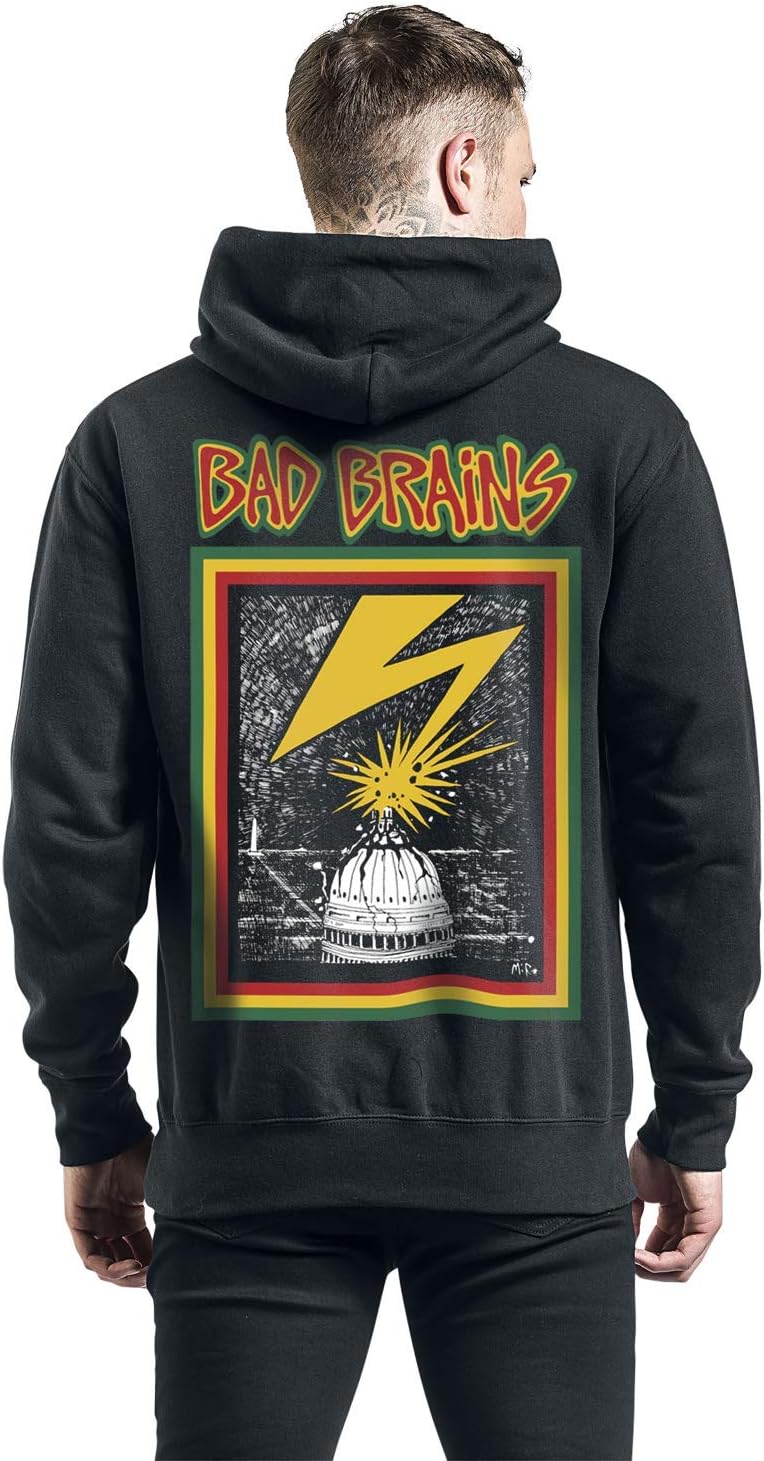Bad Brains Männer Kapuzenpullover schwarz L 80% Baumwolle, 20% Polyester Band-Merch, Bands