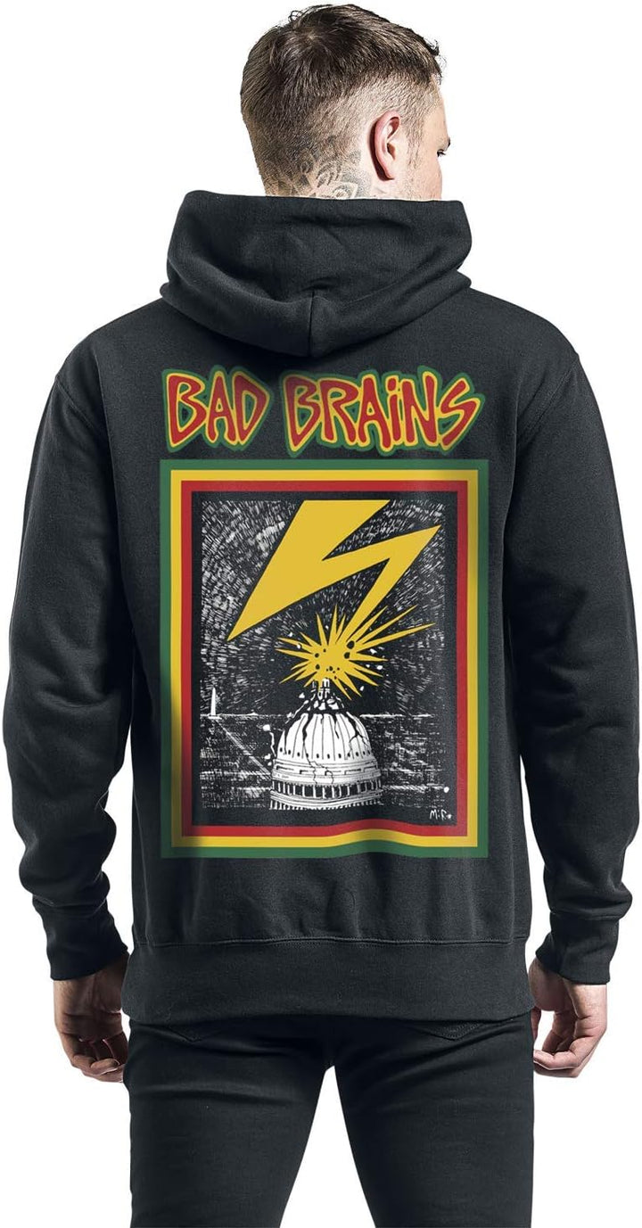 Bad Brains Männer Kapuzenpullover schwarz L 80% Baumwolle, 20% Polyester Band-Merch, Bands
