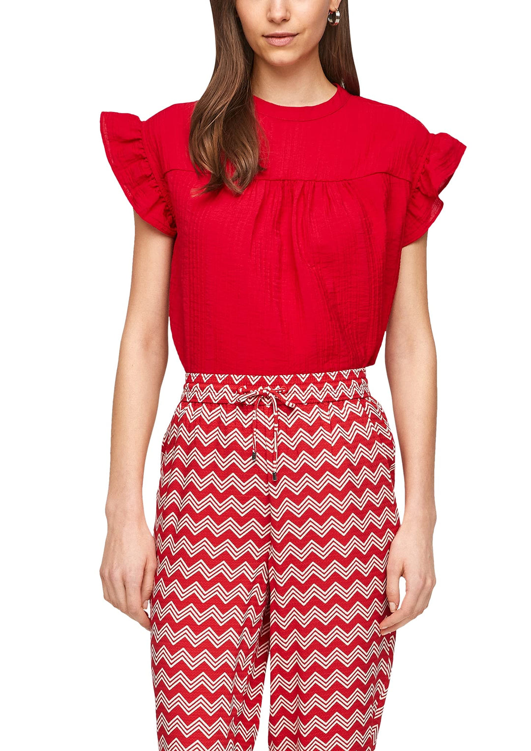 s.Oliver Damen 120.10.104.10.100.2064229 Bluse 40 Rot, 40 Rot