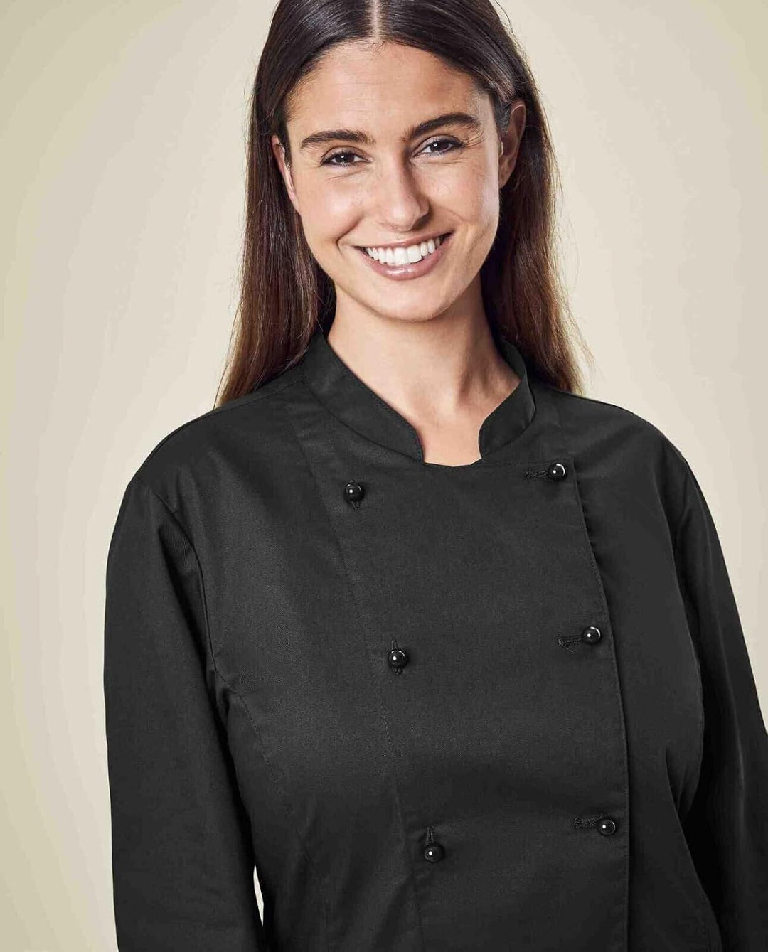 Greiff Gastro Moda Cuisine Damen Premium-Kochjacke Regular Fit L Schwarz, L Schwarz
