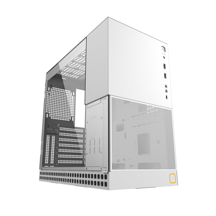 Geometric Future M4 King Arthur White Mid/Mini Tower, E-ATX/ATX Gaming-Gehäuse, vertikales Lufttunne