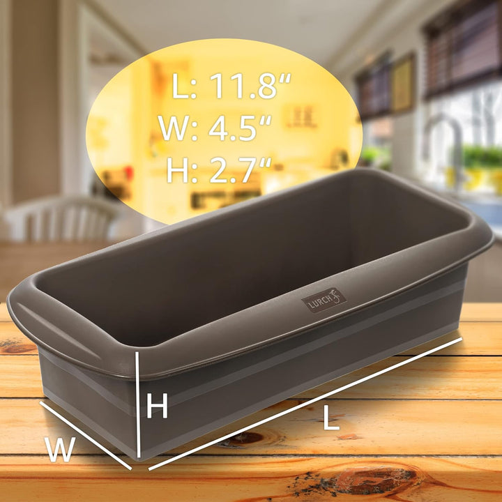 Lurch 85010 FlexiForm Kastenform / Brotbackform aus 100% BPA-freiem Platin-Silikon, Braun, 30 x 11,5