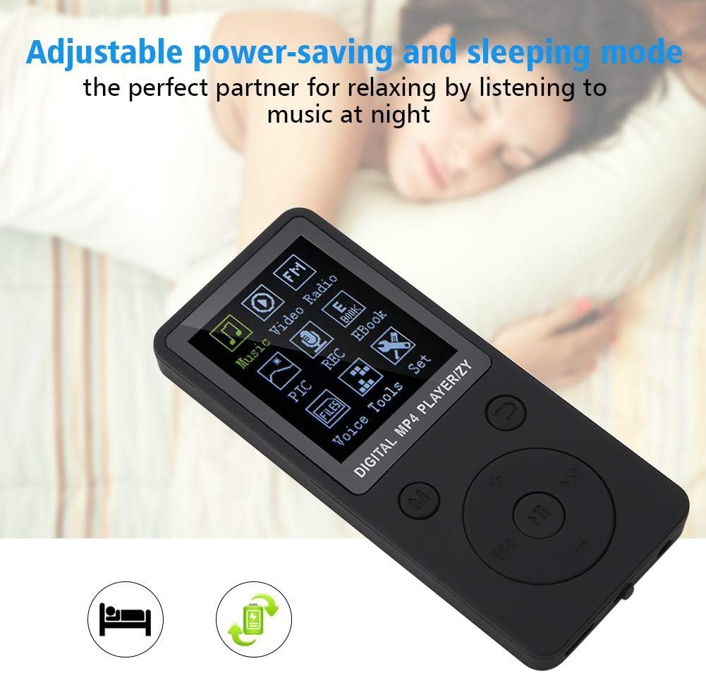 Diyeeni MP4-Player mit Kopfhörer, wiederaufladbarer MP3-Player mit UKW-Radio, Sprachaufzeichnung, Vi