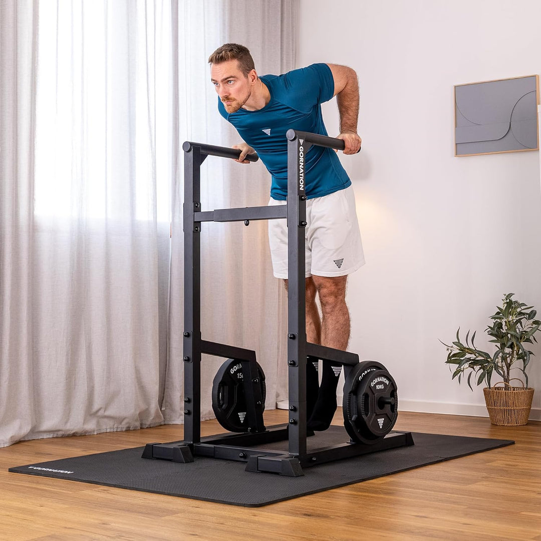 GORNATION Dip Station für Calisthenics &amp; Homegym, Verstellbare Dip Barren Indoor &amp; Outdoor, Freisteh