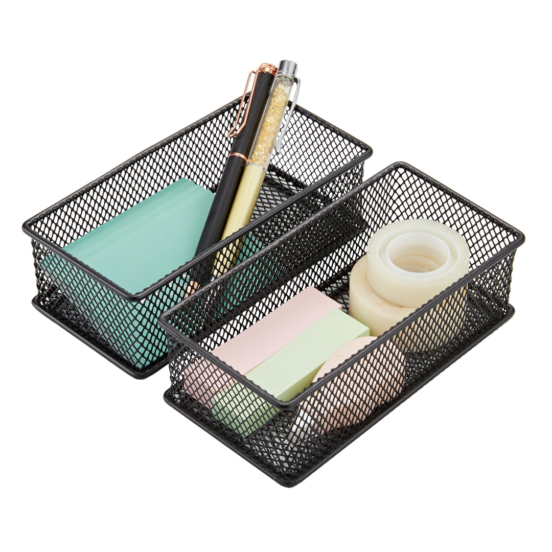Annova Netz-Schubladenschrank und Regal, Organizer, Aufbewahrungskorb, für Schule, Büro, Zubehör, 2
