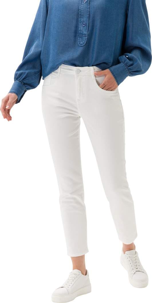 Brax Damen Jeans Style Shakira S Free to Move: Five-Pocket-röhrenjeans 27W / 30L Weiss, 27W / 30L We