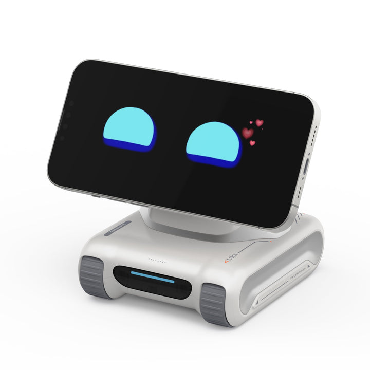 LOOI Robot-Starlight White – KI-Desktop-Begleiter mit visuellem Verständnis (Objekte, Menschen & Sze
