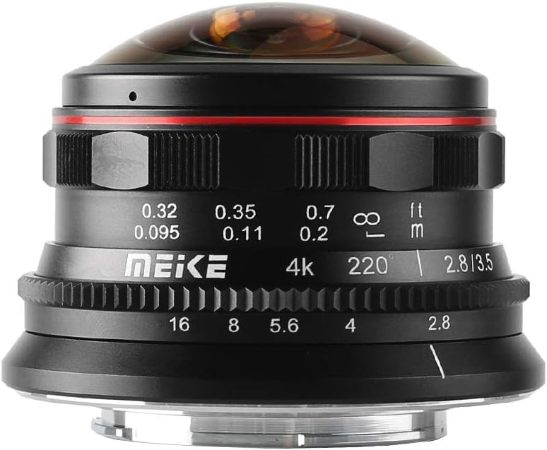 Meike MK-3.5mm f2.8 Ultra Wide Circular Fisheye Lens for Olympus Panasonic Lumix MFT Micro 4/3 Mount