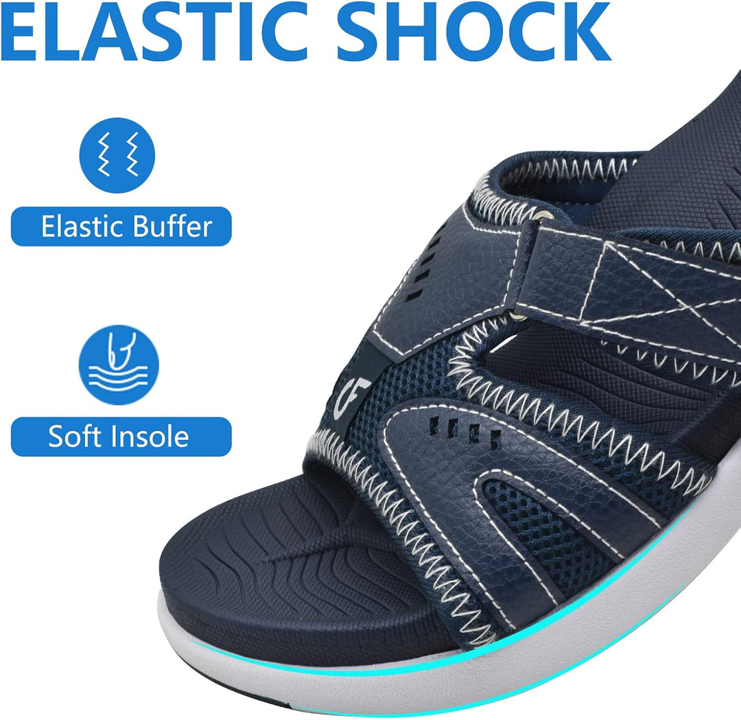 COFACE Herren Sport Recovery Sandalen Plantar Fasciitis weiche Polsterung leichtes Gewicht Bogen Unt