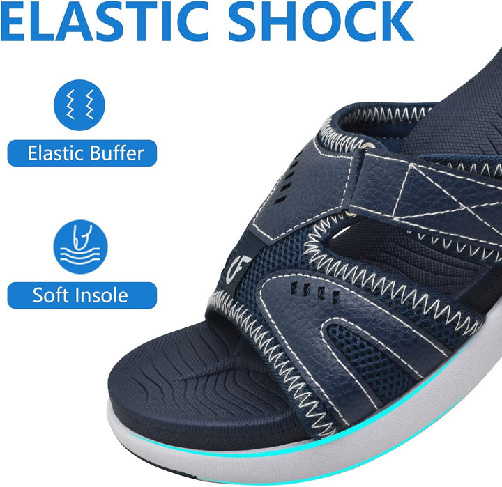 COFACE Herren Sport Recovery Sandalen Plantar Fasciitis weiche Polsterung leichtes Gewicht Bogen Unt