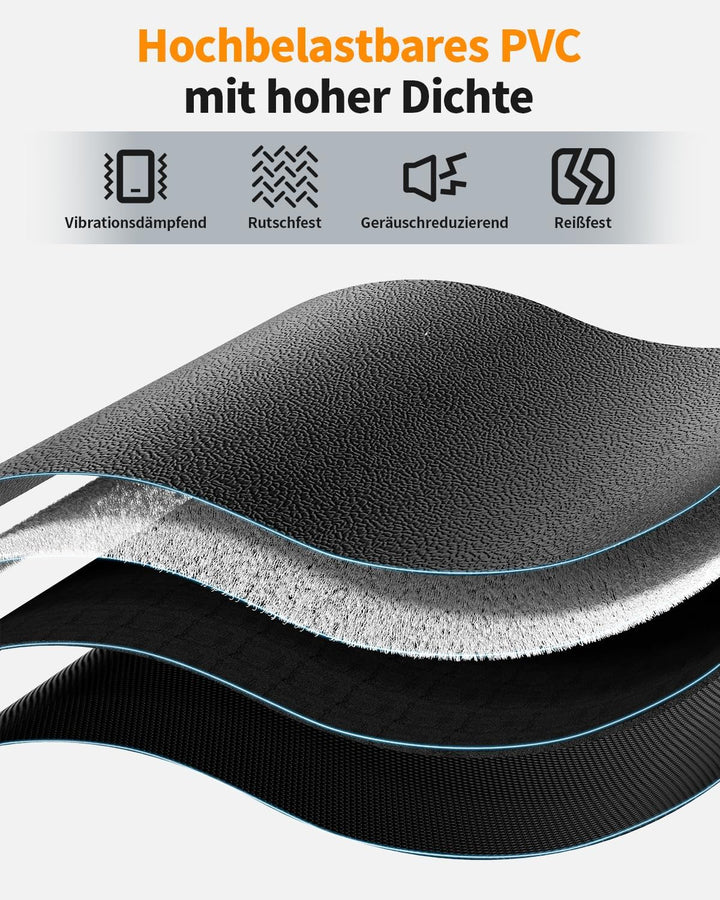 Laufband Matte Schalldämmend 173x61 cm Bodenschutzmatte Laufband, 6 MM Dicke Laufmatte für Heimstudi
