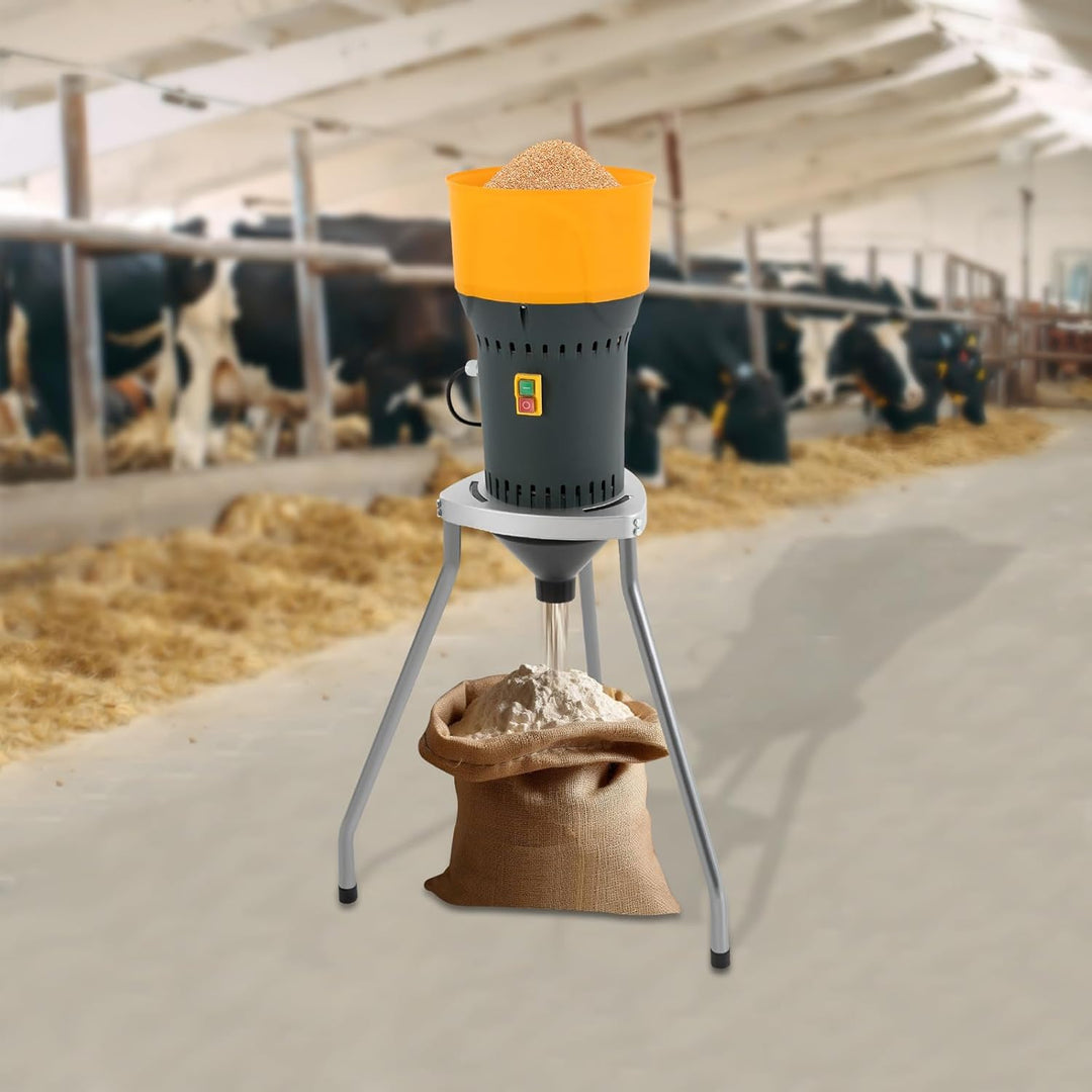 Elektrische Getreidemühle mit 5 Sieben, Elektrische Maismühle, Trockengetreidemühle für Weizen, Mais