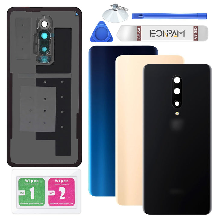 Akkudeckel für OnePlus 7 Pro Rückseite Glas Original Backcover Back Glas Ersatz Reparatur Set mit Ka