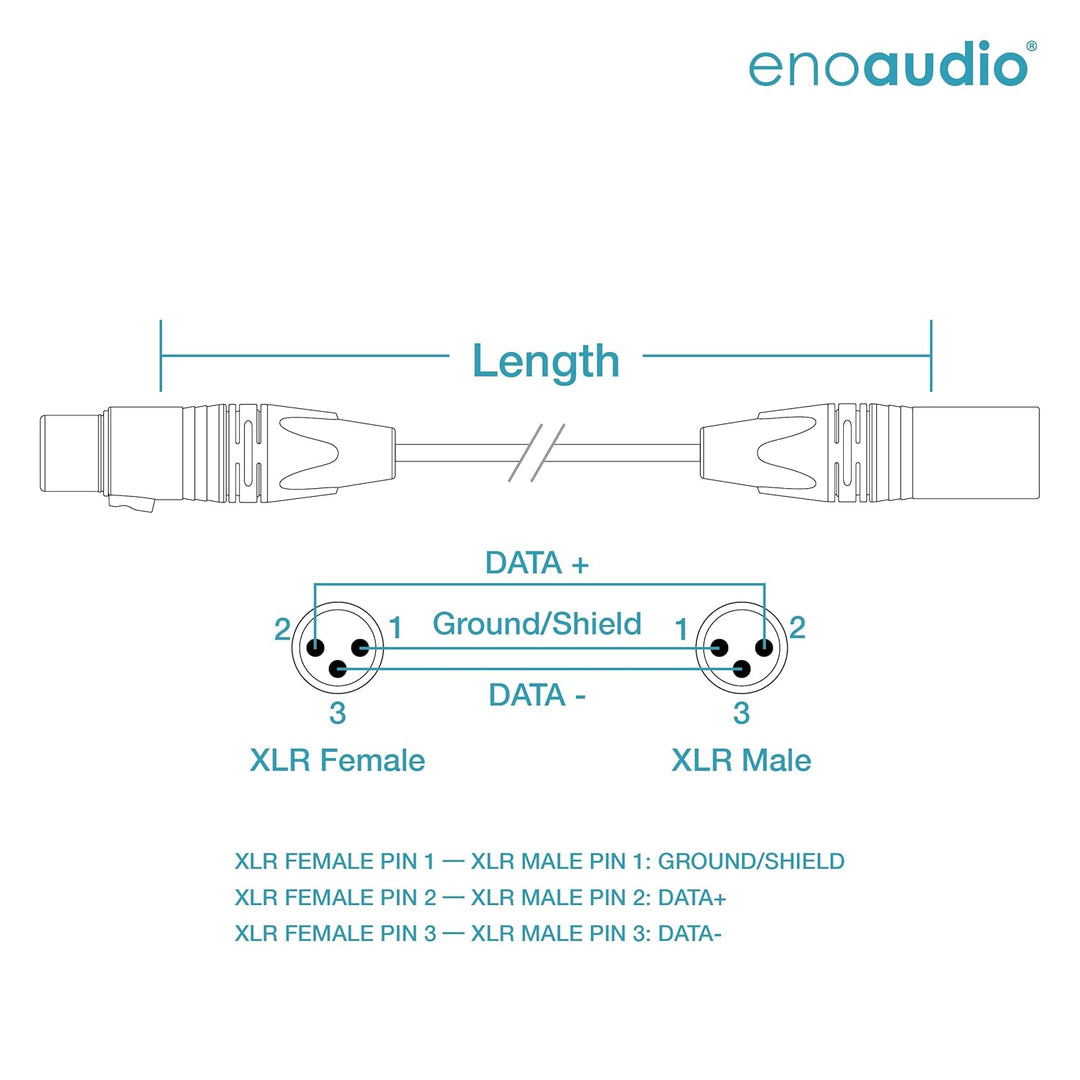 enoaudio Mogami 3080 AES/EBU Digital Kabel 110 Ohm | Neutrik Gold XLR female - XLR male | HiFi, 3,0