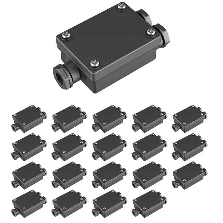 ledscom.de 2-fach Kabelverbinder, wetterfest, IP68, Muffe für 6-8mm Kabel-Durchmesser, 20 Stk. 20 St