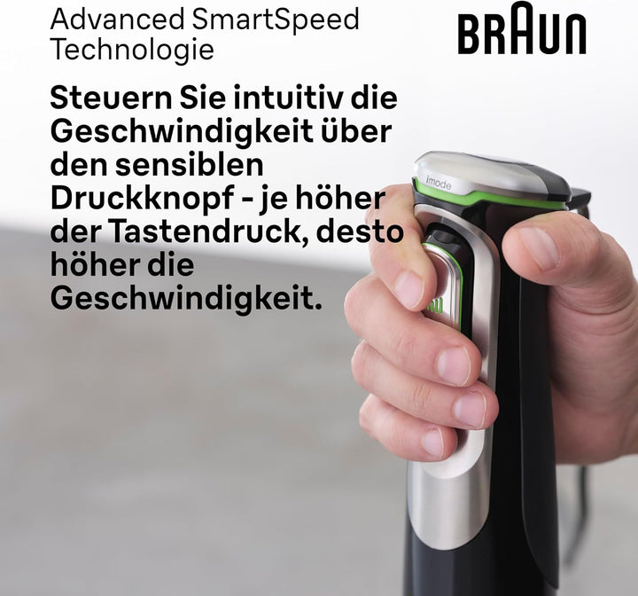 Braun MultiQuick 9 MQ 9187XLI Stabmixer – Pürierstab mit Active PowerDrive Technologie und 5 Zubehör