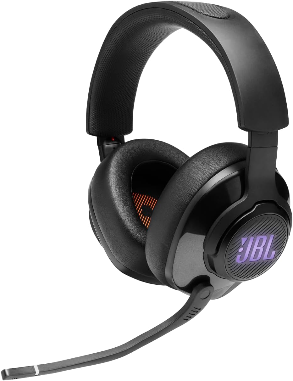 JBL Quantum 400 Over-Ear-Gaming-Kopfhörer mit USB- und Game-Chat-Balance-Zifferblatt – Schwarz