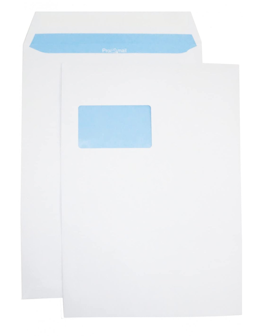 Netuno 250 Versandtaschen DIN C4 Weiss 229 x 324 mm 90g grosse Briefumschläge Weiss mit Fenster link