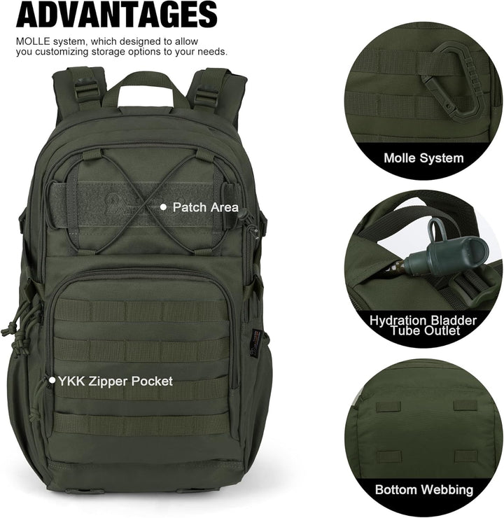 Mardingtop 28L/40L Militär Rucksack Wanderrucksäcke Trekkingrucksack Tactical Molle Rucksack für Cam