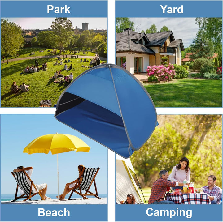 Pop Up Sonnenzelt, Mini Strand Sonnenschutz Gesicht Kopf Schatten Schutz Zelt für Outdoor Picknick C