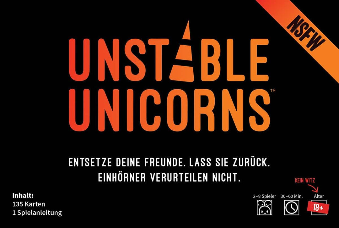 Unstable Games, Unstable Unicorns NSFW, Partyspiel, Kartenspiel, 2-8 Spieler, Ab 18+ Jahren, 30-60 M
