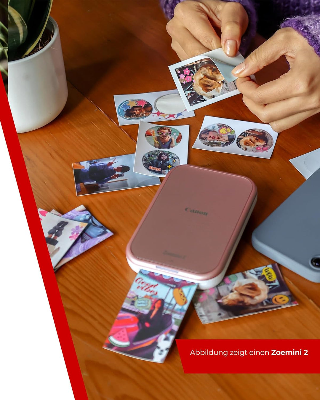 Canon Zoemini 2 Drucker Set: Erstelle und drucke Erinnerungen überall – Kompakter, tragbarer Fotodru