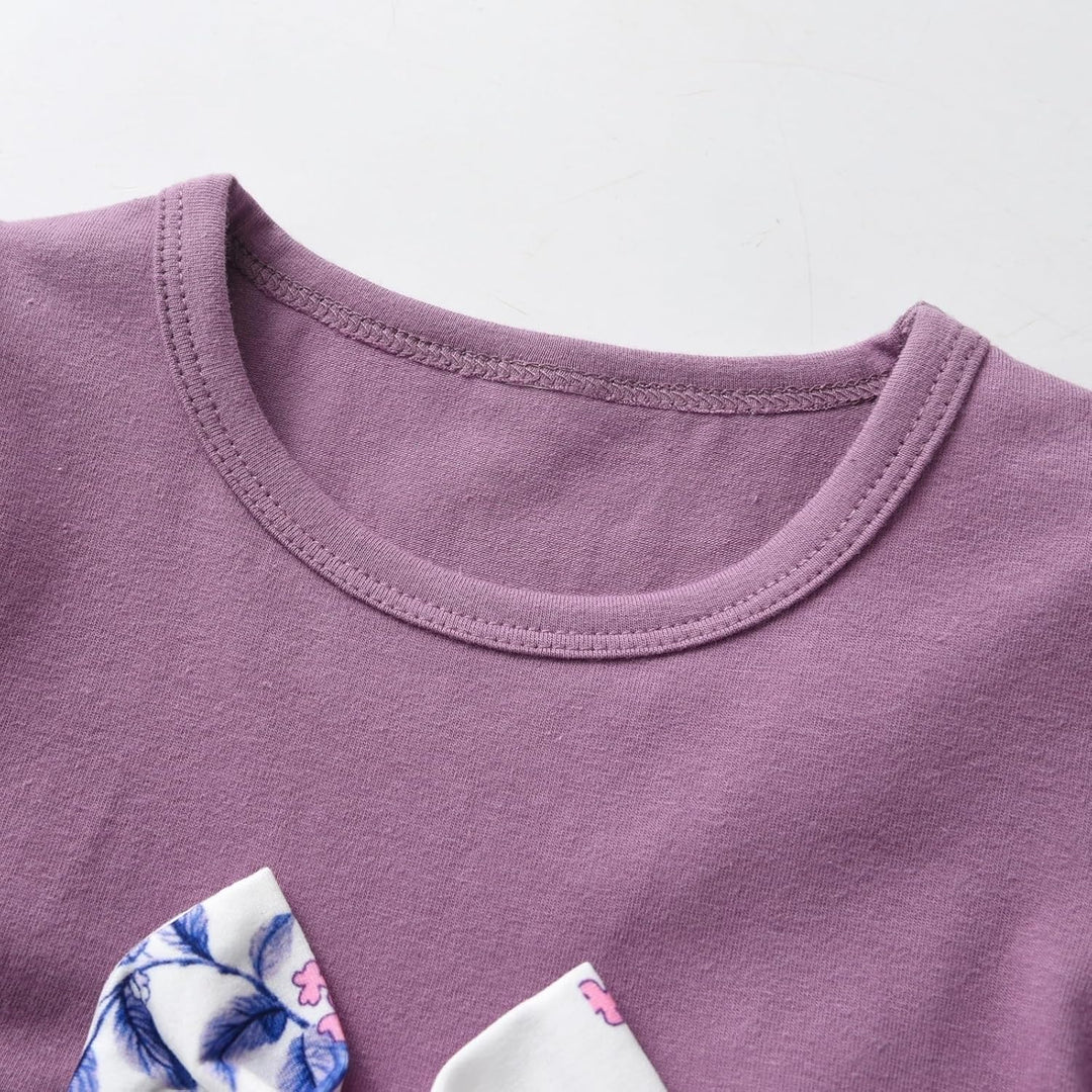 Baby Mädchen Kleidung Langarm Ruffle Tops und Floral gedruckt Hosen Kleinkind Baby Mädchen Outfits S