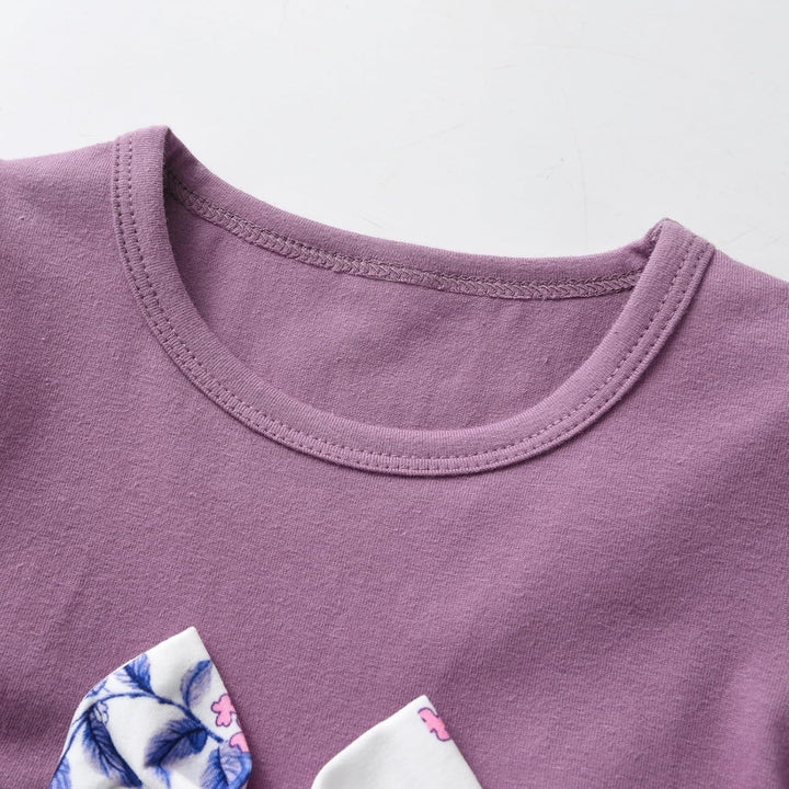 Baby Mädchen Kleidung Langarm Ruffle Tops und Floral gedruckt Hosen Kleinkind Baby Mädchen Outfits S