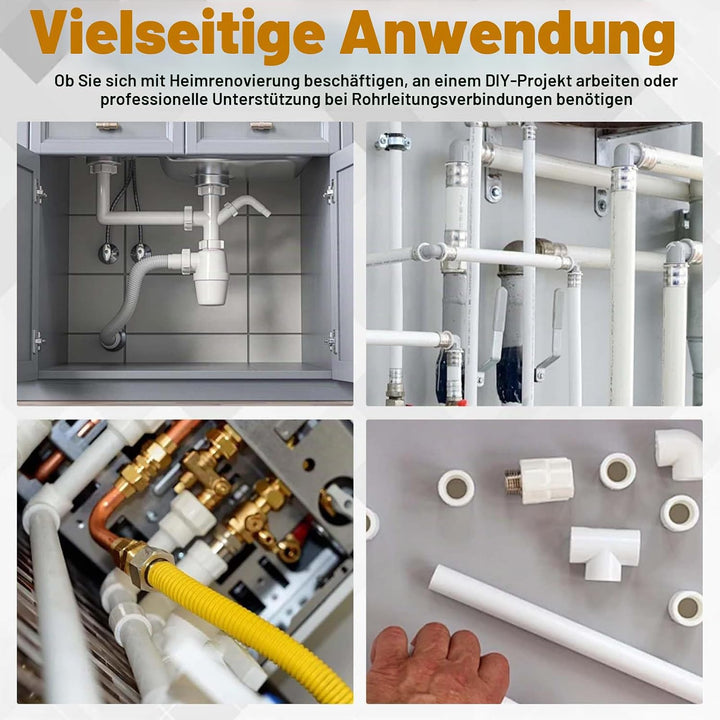 SPEEDWOX 8 Stück Rohrgewinde-Set aus PVC, kompatibel mit verschiedenen Grössen von Gewindeschneiden,
