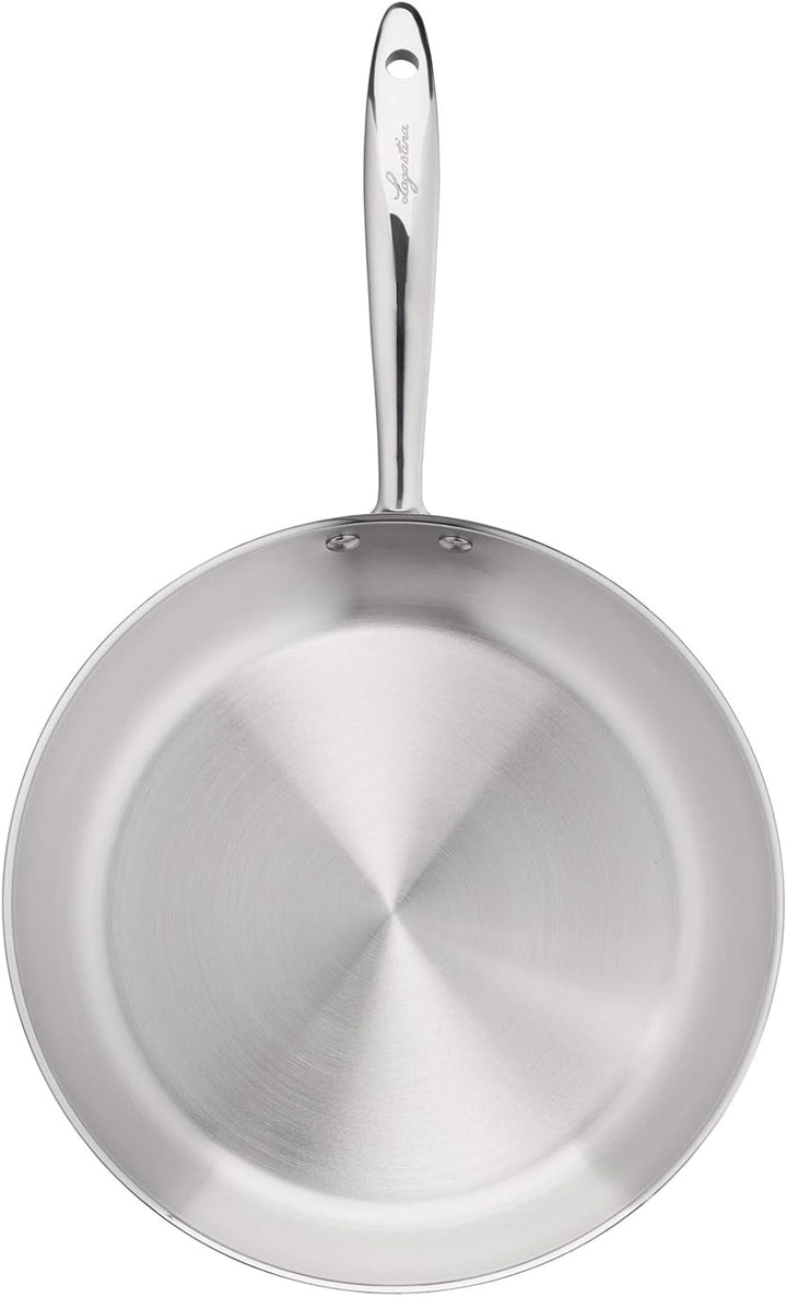Lagostina Accademia Lagofusion Tiefe Kasserolle aus Edelstahl 18/10 mit Langem Griff, 20 cm Ø, Topf
