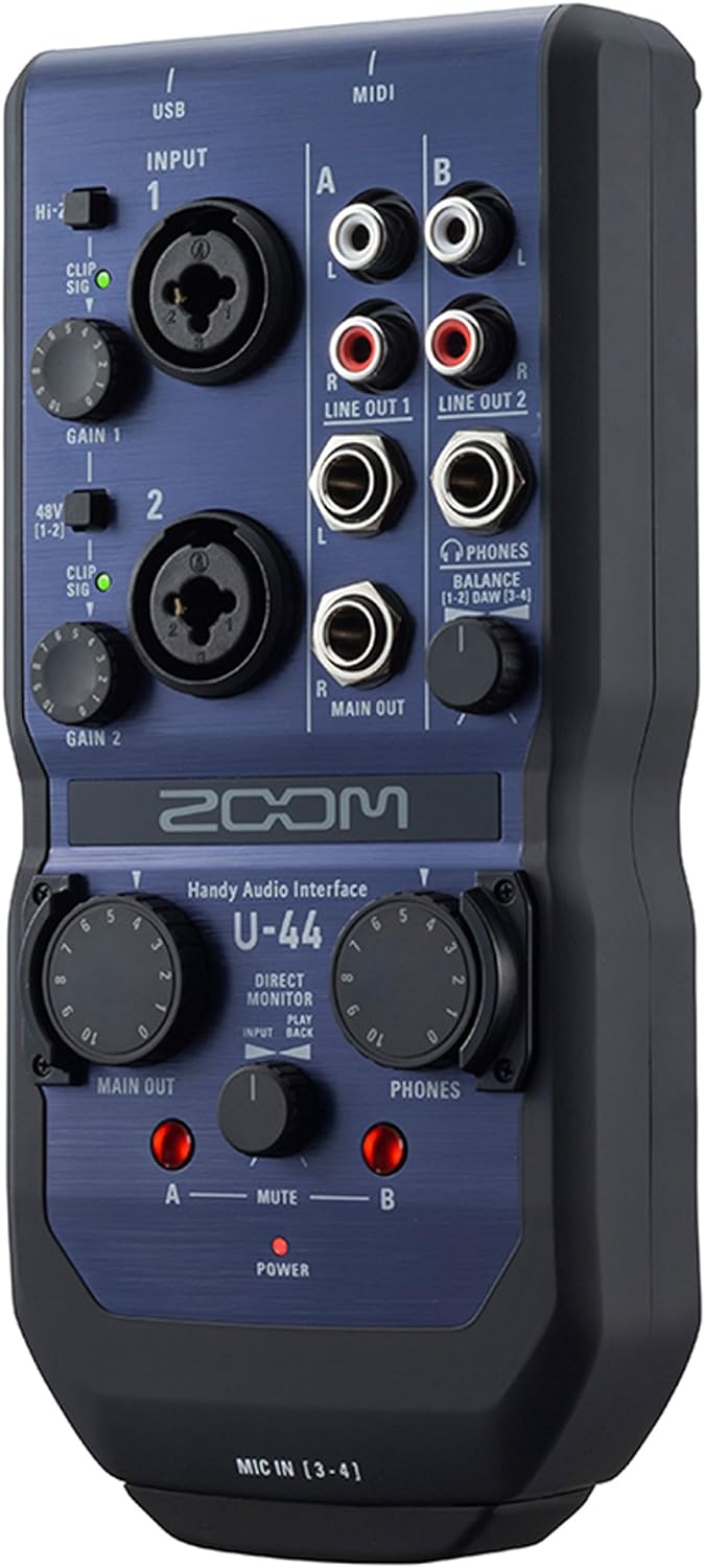 ZOOM U-44 Handy Audio Interface Blau, Blau