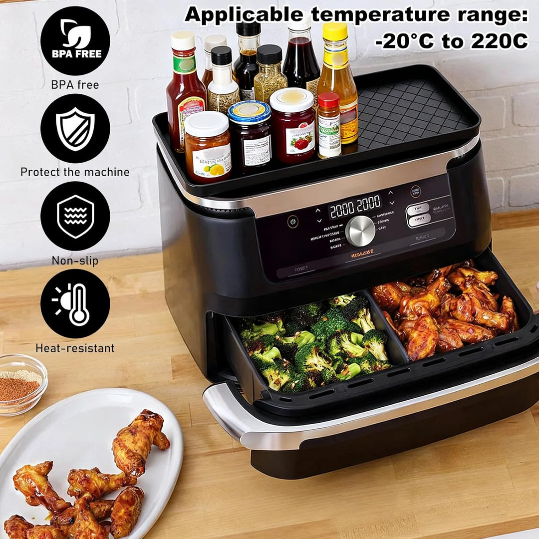 2 Stück Aufbewahrungsregal Aus Silikon Zubehör für Cosori Dual Blaze Twinfry 10L/8,5L, Airfryer Sili