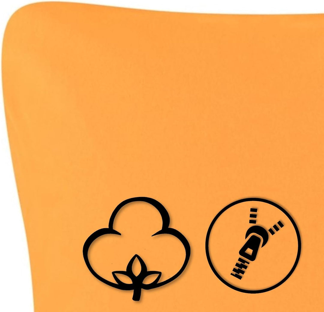 Moon 2er Pack Seitenschläferkissen Bezug Jersey Kissenbezug orange 40x145 2er Pack 40x145 Orange, 2e